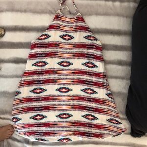 Flowy printed mini dress